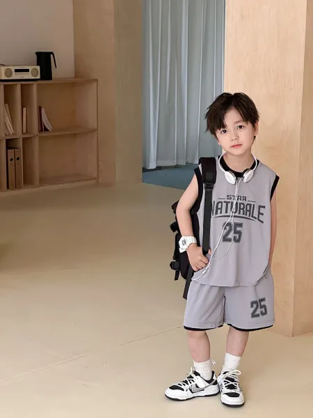 Design Star Nature 25 Basketball Jersey Set Navy Blue - 42