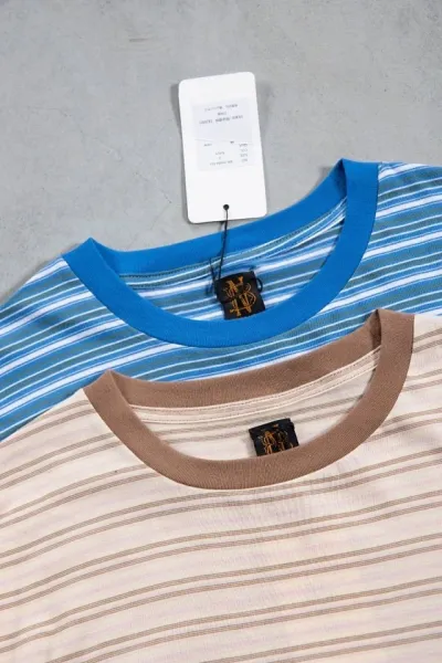Design Striped Crewneck Sweater Beige Multicolor - 11