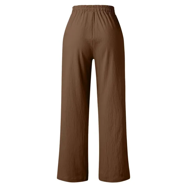 Design Wide-Leg Cropped Pants Red - 34