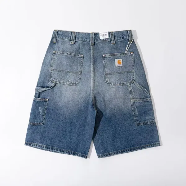 Carhartt Work In Progress Double Knee Shorts Black Denim - 12