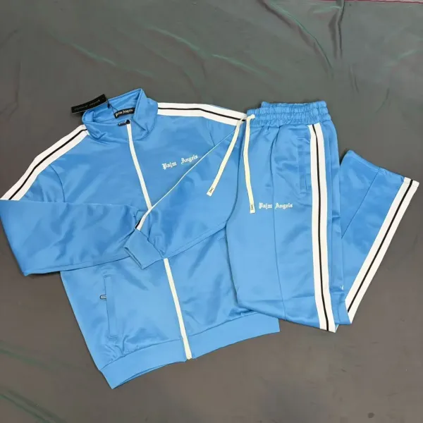 Palm Angels Track Jacket and Pants Set Sky Blue Tracksuit - 16