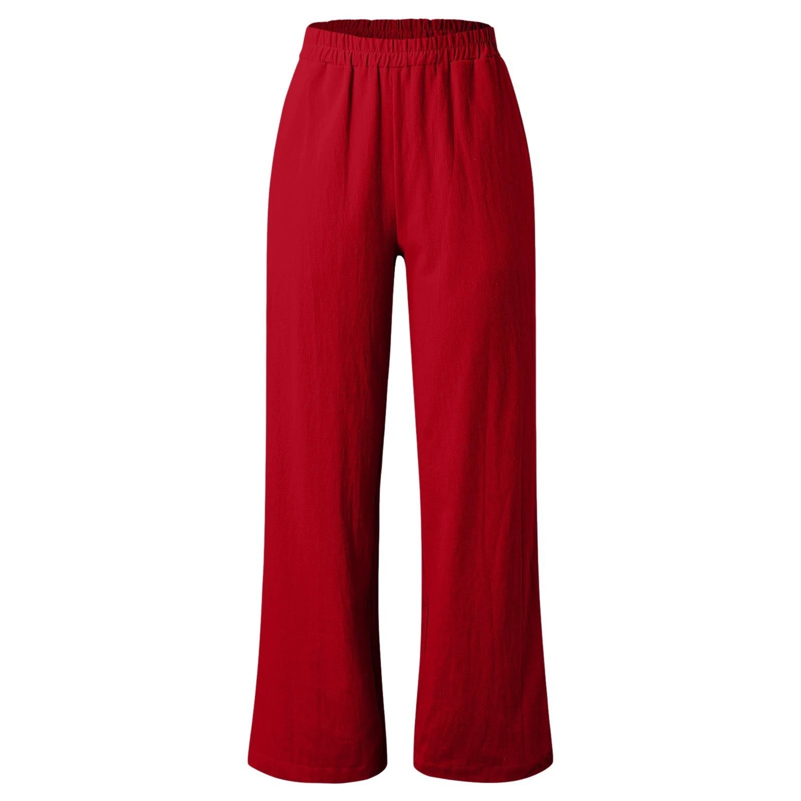 Design Wide-Leg Cropped Pants Red - 43