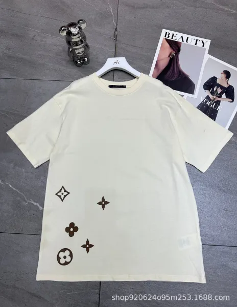 Louis Vuitton Monogram Floral Print Oversized T-Shirt in Cream and Gray - 5