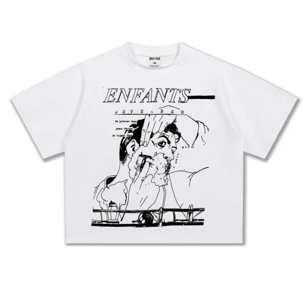 Enfants Riches Déprimés Enfants Graphic Print White T-Shirt - 1