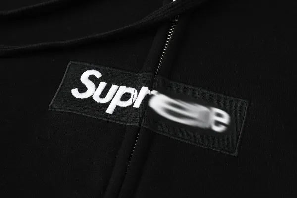 Supreme Paint Splatter Box Logo Zip-Up Hoodie Navy - 18