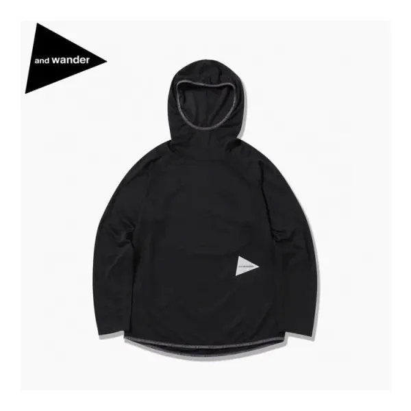 Design Hooded Long-Sleeve Top Black Hoodie - 14