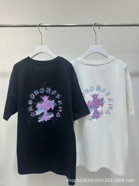 Chrome Hearts Cross Logo Embroidered T-Shirt White and Black - 7