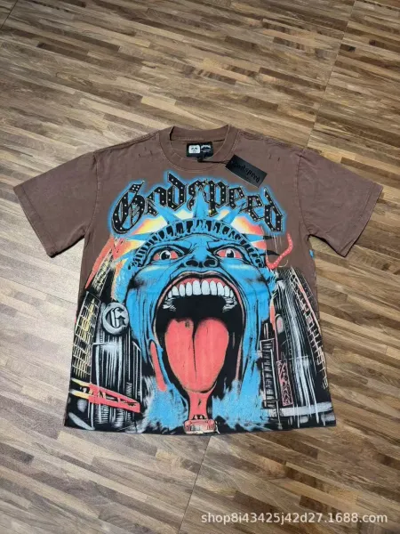 Godspeed x Custom Graphic Brown T-Shirt - 1
