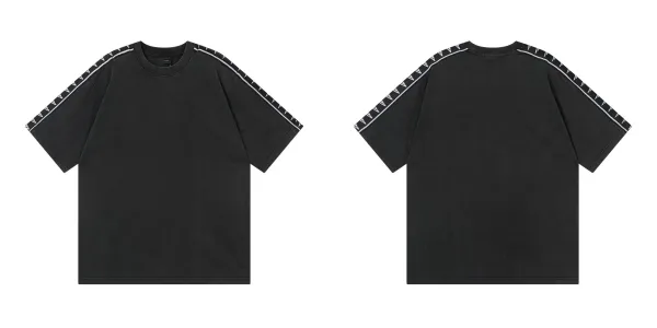 Valentino V-Logo Tape Trim Oversized T-Shirt Black - 1