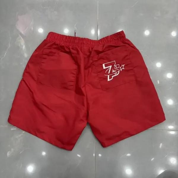 Design Triple Sevens Logo Print Nylon Shorts Gray Shorts - 16