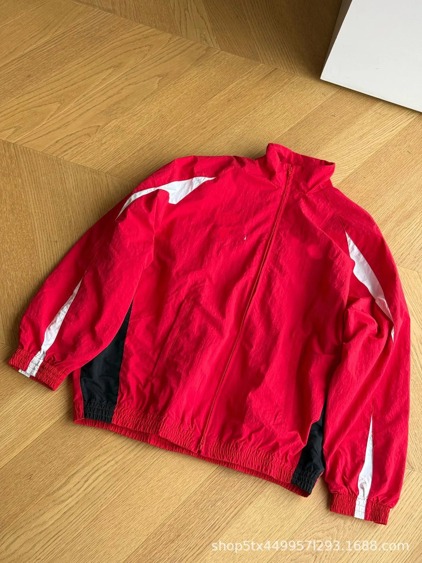 Design Windbreaker Jacket Black Red White Outerwear.windbreaker - 5