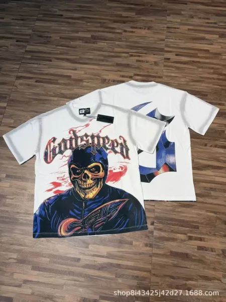 Godspeed x Phantom Brand Skull Graphic T-Shirt White - 1