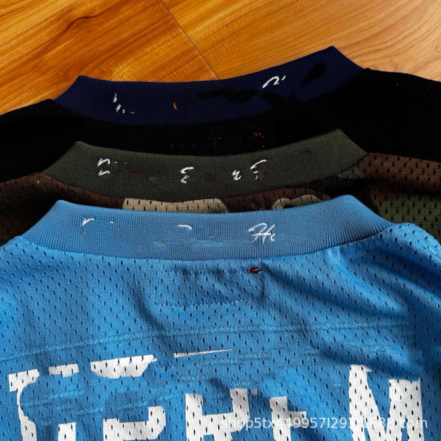 Design Custom Photo Print Mesh Jersey Black Camo Blue - 8