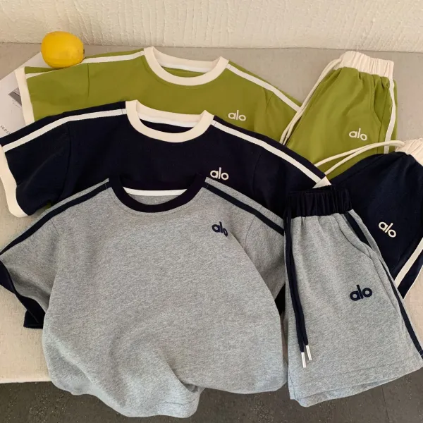 Alo Yoga Essential Stripe Set Gray - 5