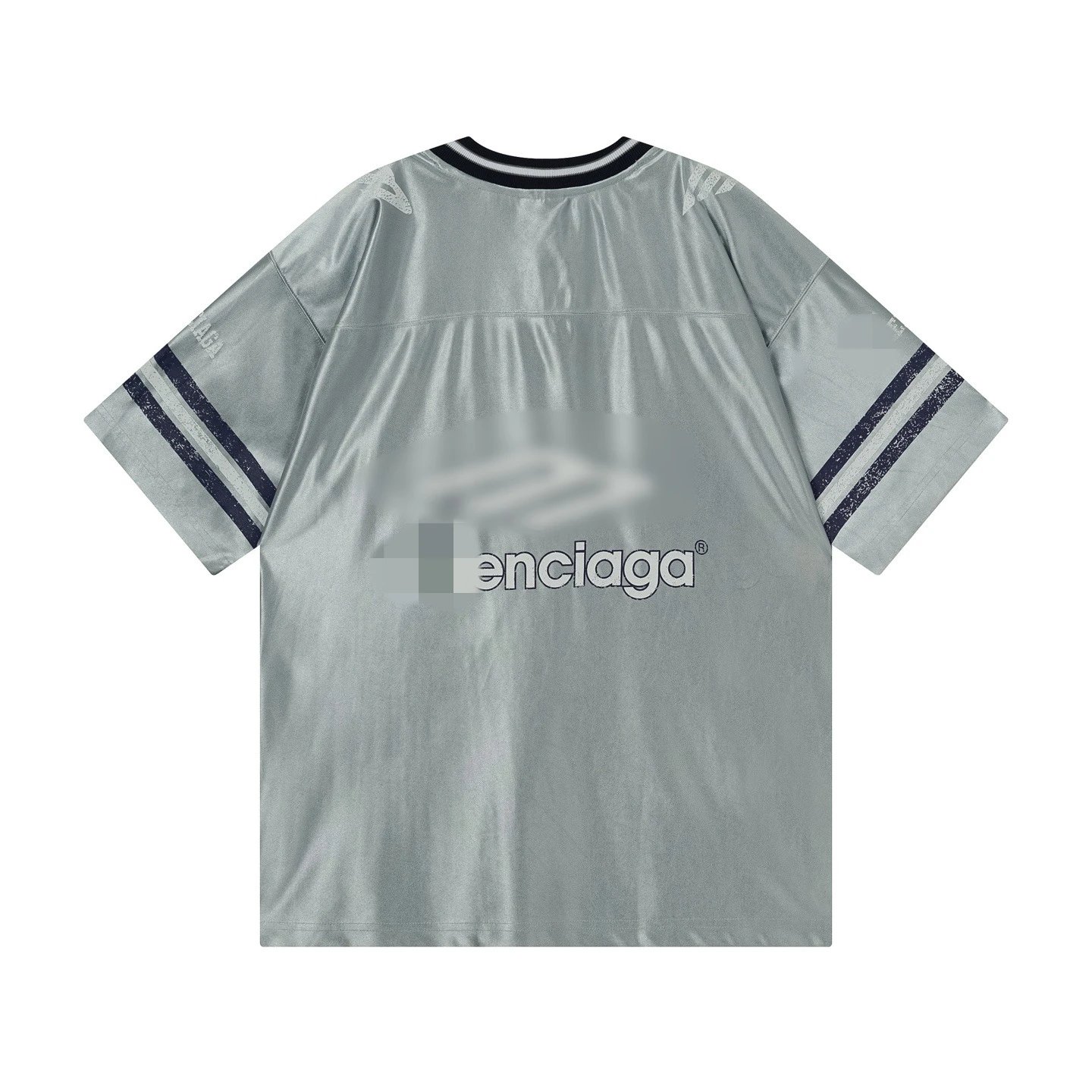 Enciaga Football Jersey Silver Blue Black Sporty