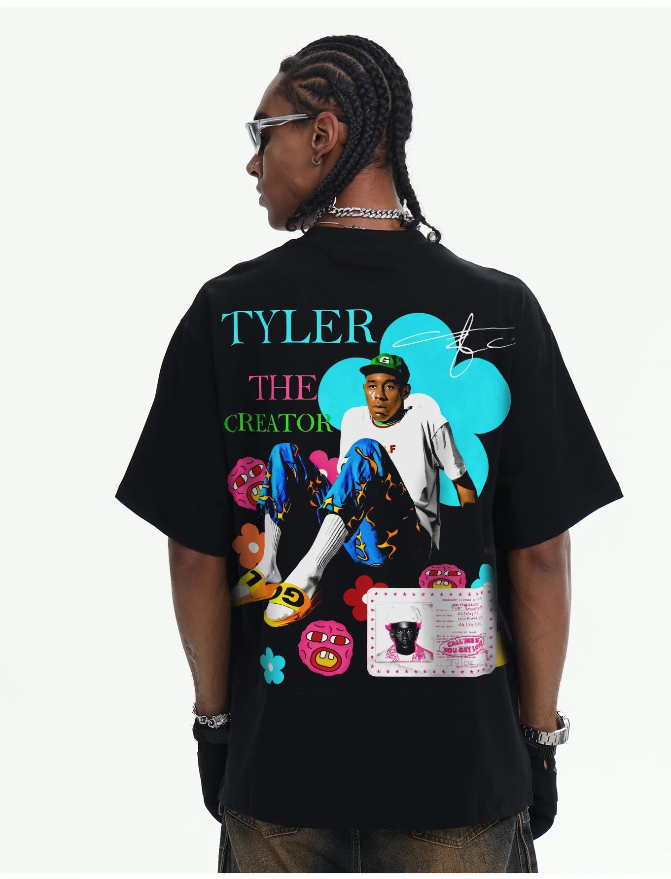 A Bathing Ape GOLF WANG x Tyler, The Creator Graphic Print Oversized T-Shirt White T-Shirts - 19