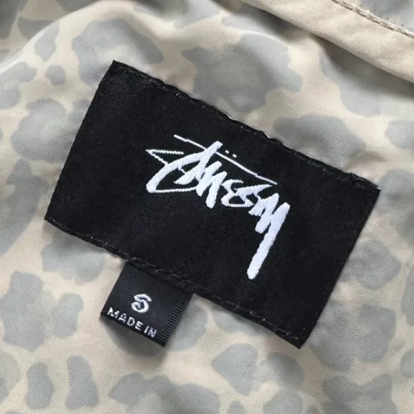 Stussy Leopard Print Hooded Windbreaker Jacket Outerwear - 32