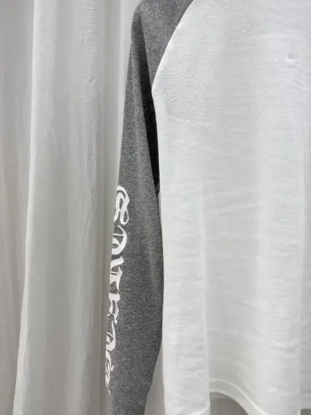 Chrome Hearts American Flag Raglan Long Sleeve T-Shirt White / Gray - 12