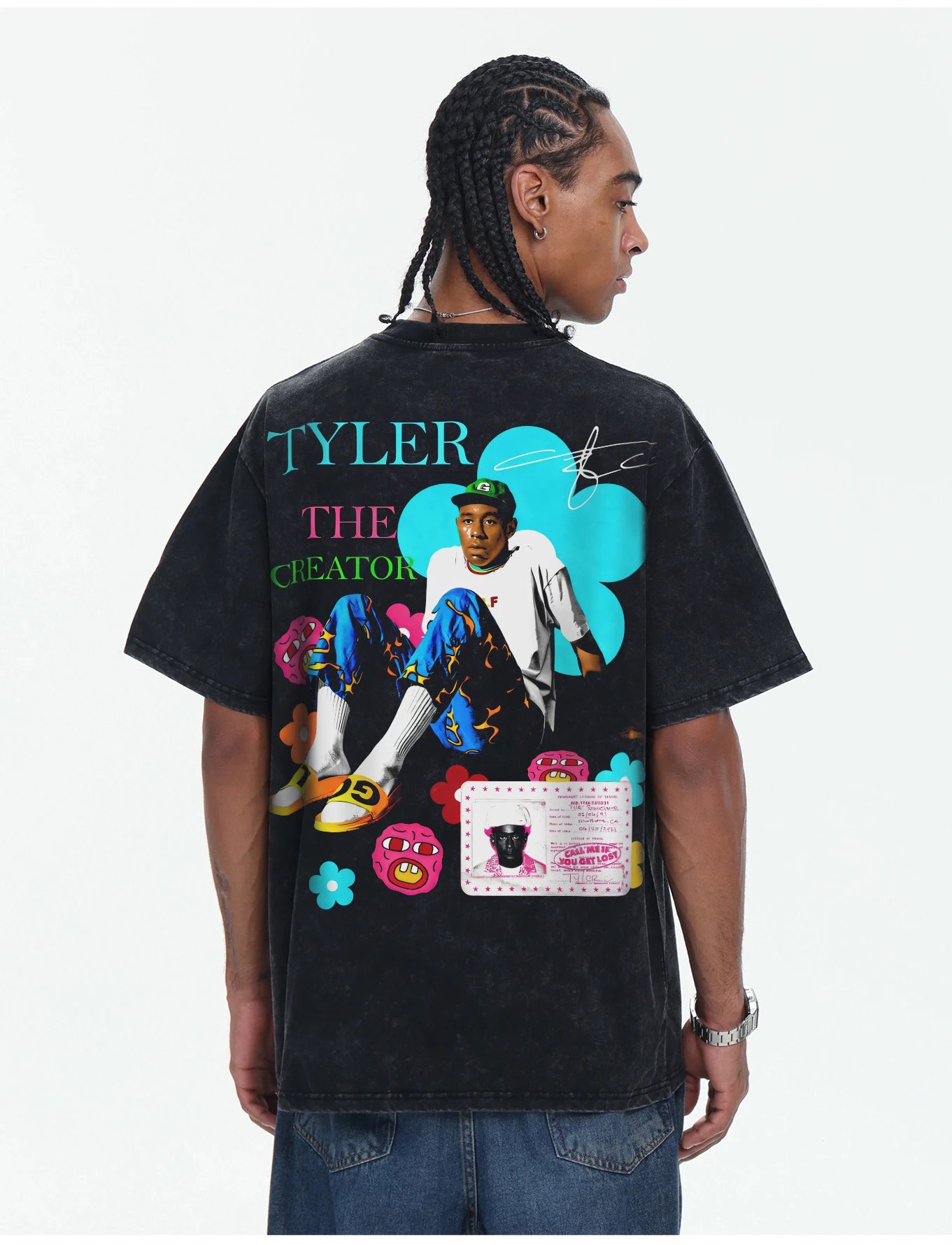 A Bathing Ape GOLF WANG x Tyler, The Creator Graphic Print Oversized T-Shirt White T-Shirts - 23