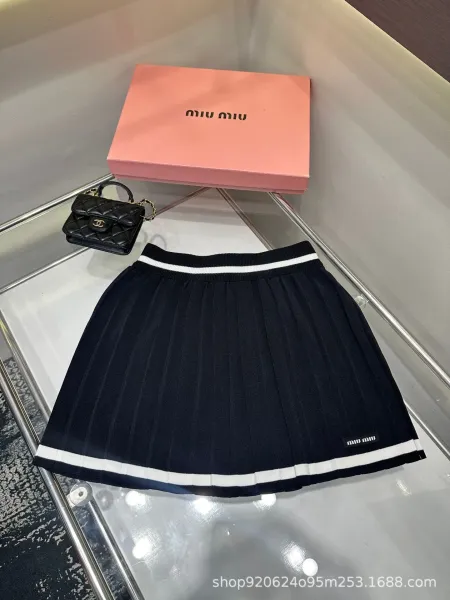 Miu Miu Knit Set White with Black Trim Two-Piece Outfit - 8