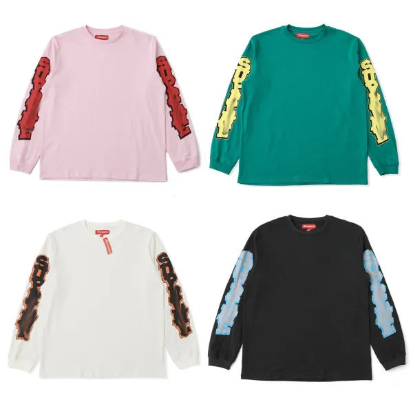 Supreme Sleeve Logo Long Sleeve T-Shirt Black - 2