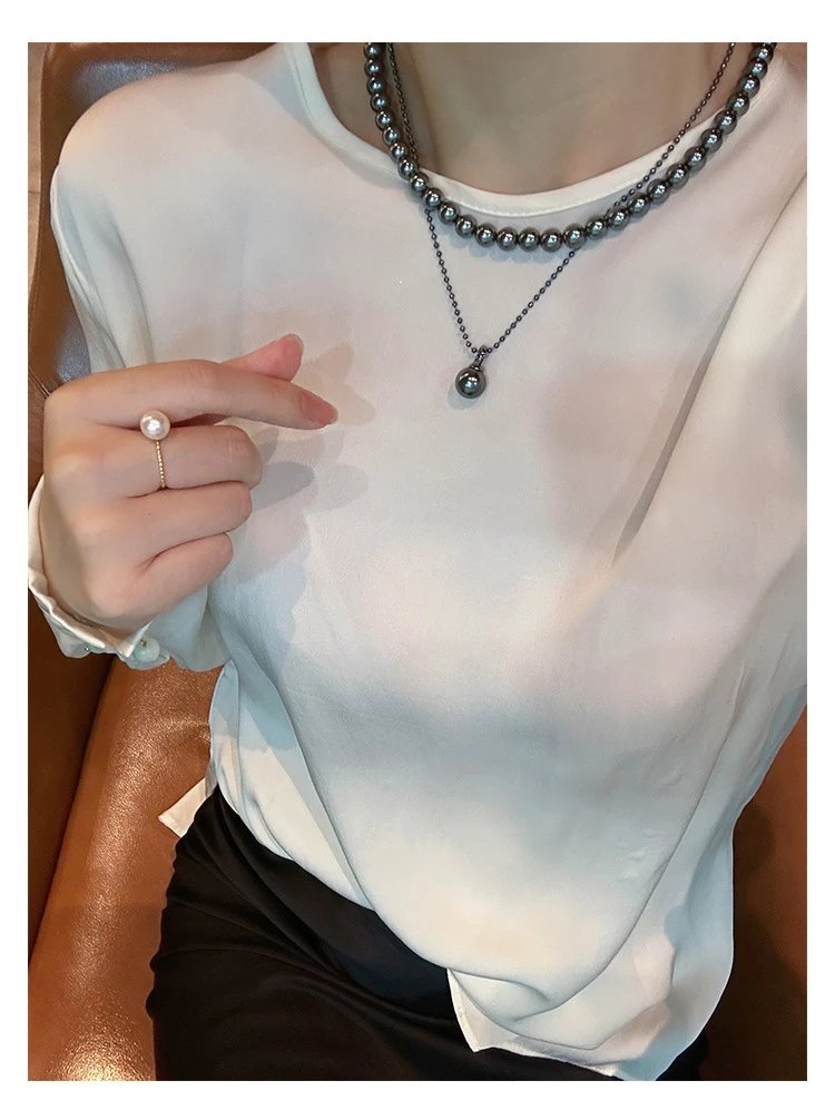 Design Black Pearl Bead Necklace Jewelry - 22