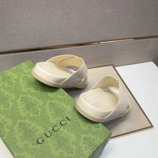 Gucci GG Marmont Slide Sandals Brown Suede Slippers - 10