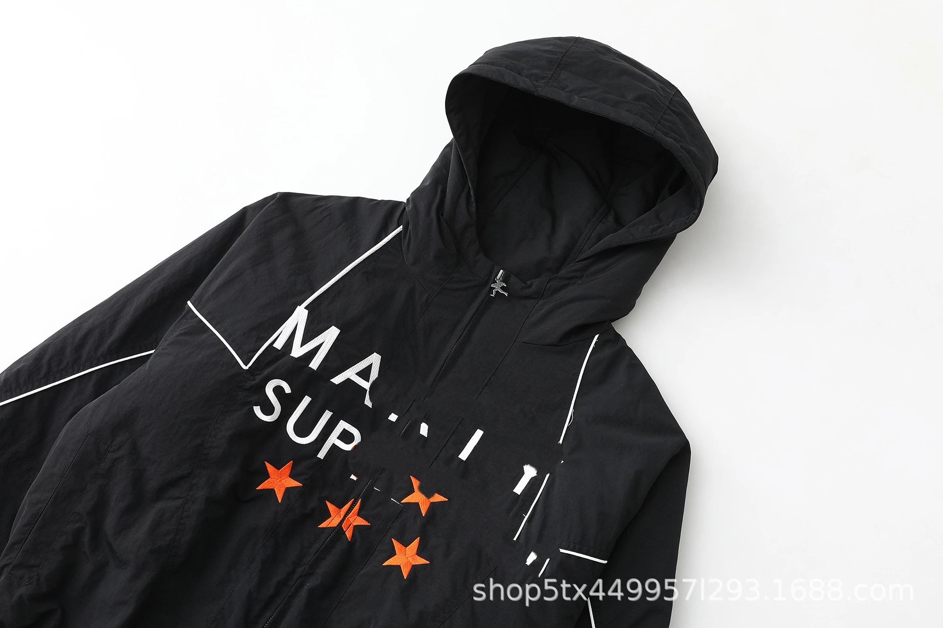 Design MA. SUF Windbreaker Black Jacket Outerwear.windbreaker - 14