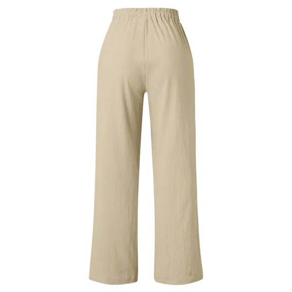 Design Wide-Leg Cropped Pants Red - 38