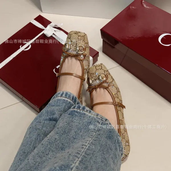 Design CCI Mary Jane Flat Burgundy Rhinestone Embellished Shoes Casual Shoes - 10