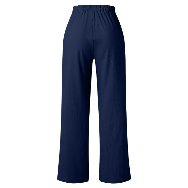 Design Wide-Leg Cropped Pants Red - 50
