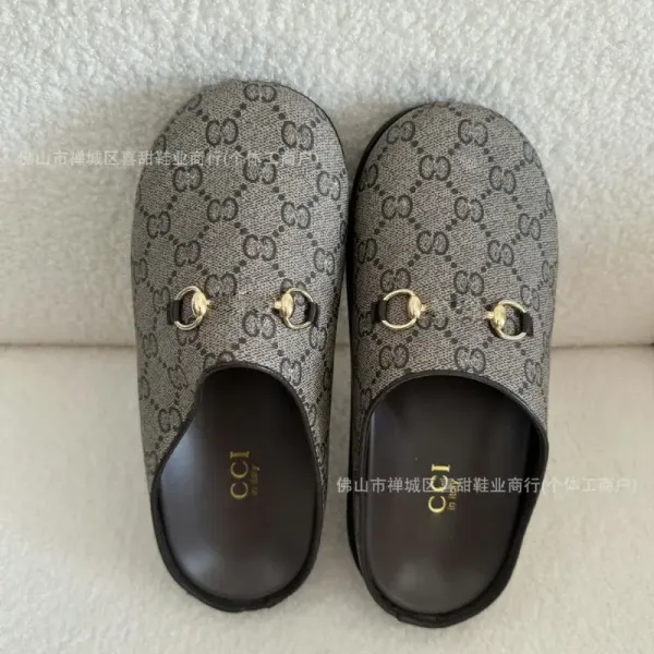 Gucci Horsebit Mule Denim Blue GG Jacquard Slippers - 9