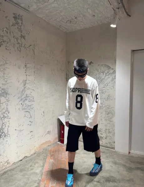 Supreme Football Jersey Black Gold Long-Sleeve Jersey - 3