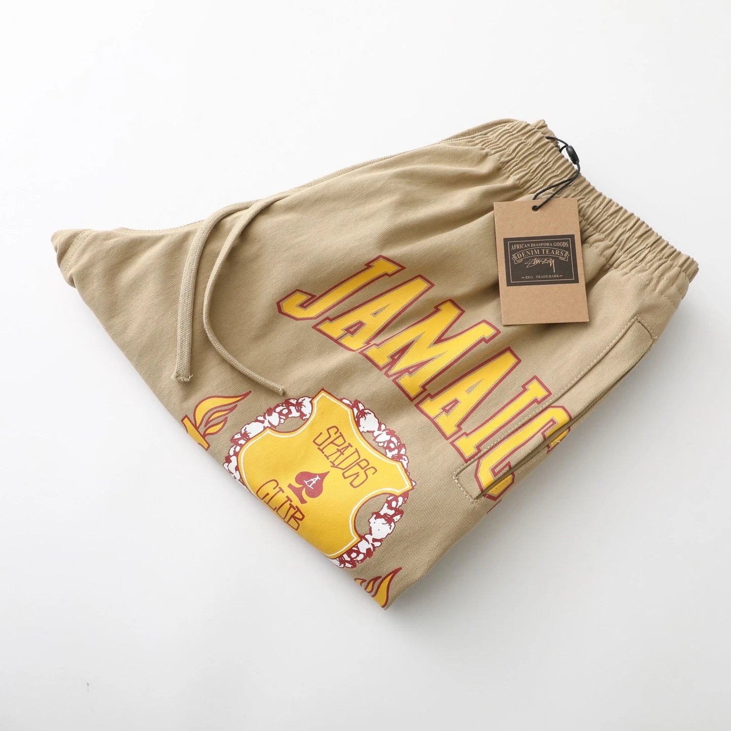 Stussy x Denim Tears Jamaica High Shorts Beige - 8