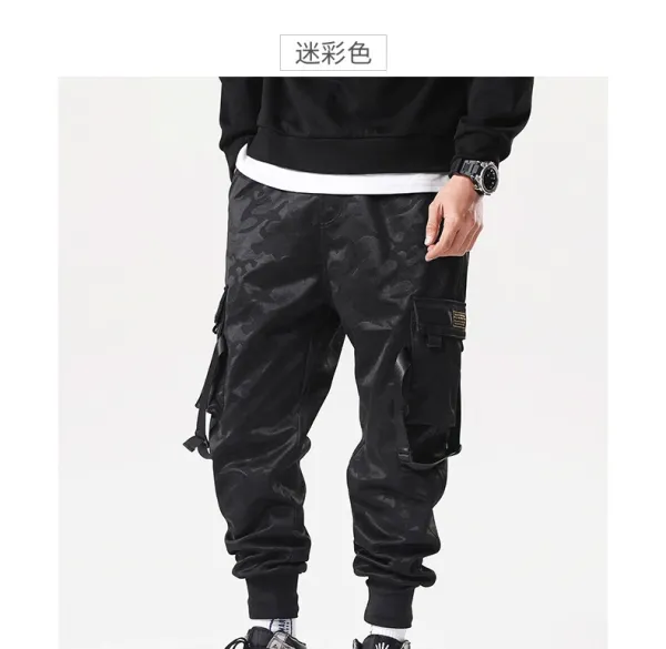 Design Cargo Pants Light Gray with Adjustable Straps and Utility Pockets - 11