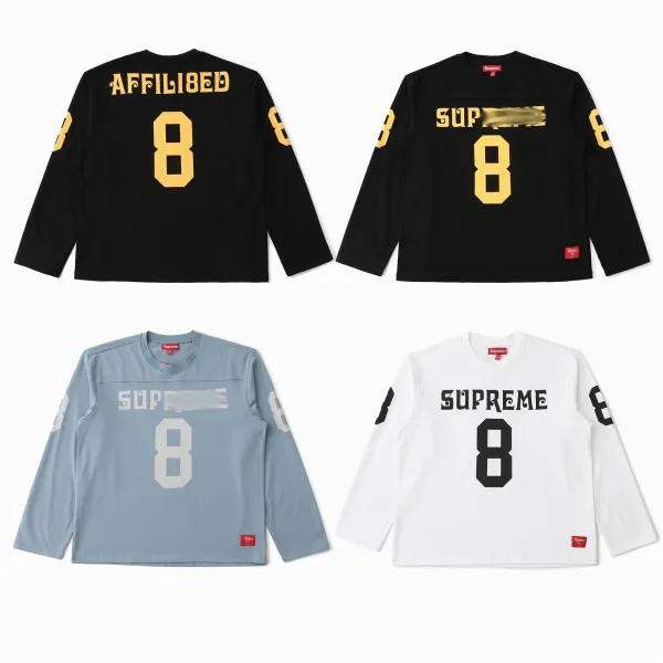 Supreme Football Jersey Black Gold Long-Sleeve Jersey - 10