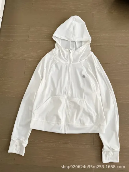 Lululemon Define Hooded Jacket White and Black Activewear Jacket Outerwear - 7