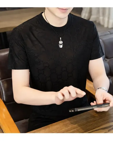 Gucci GG Monogram Print Dark Green T-Shirt - 13