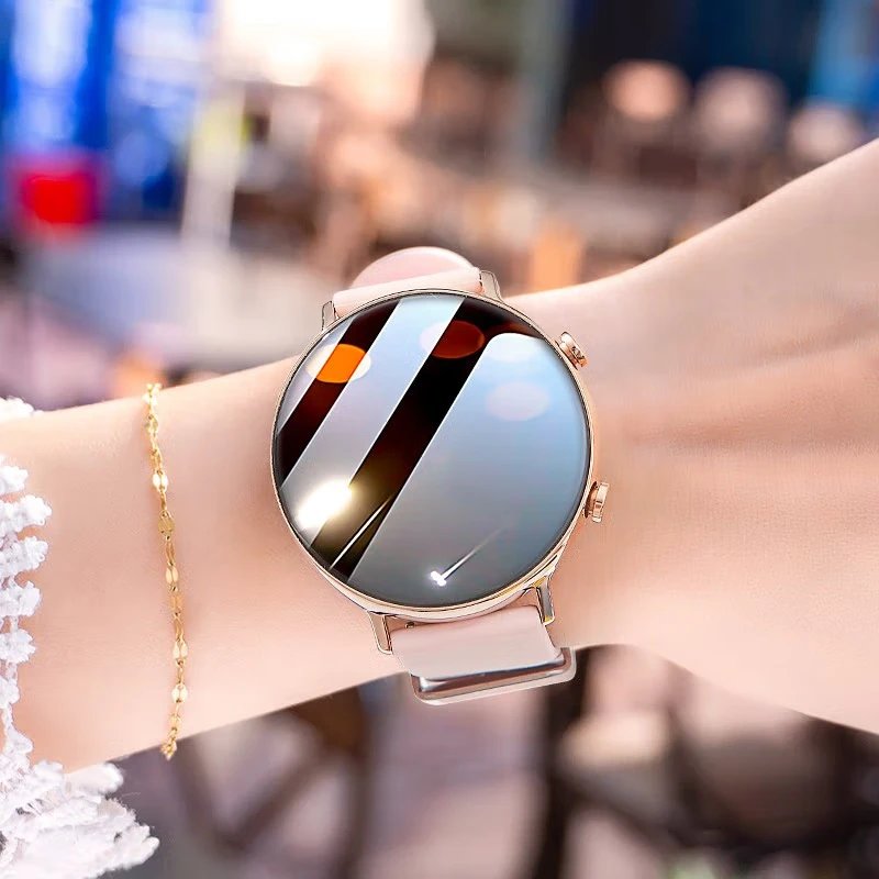 Design Smartwatch Rose Gold Strap White Smartwatch