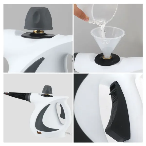 Design Steam Cleaner Handheld White with Accessories Electronics - 24