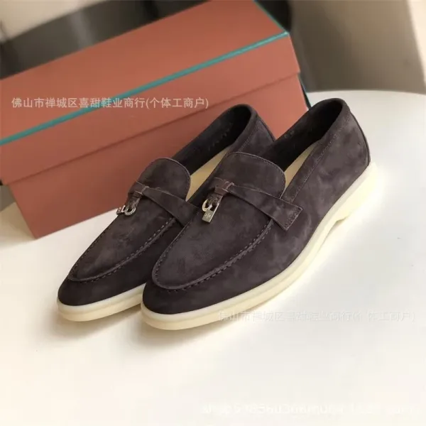 Design Loafer in Light Gray Suede with Tassel Detail Casual Shoes - 8
