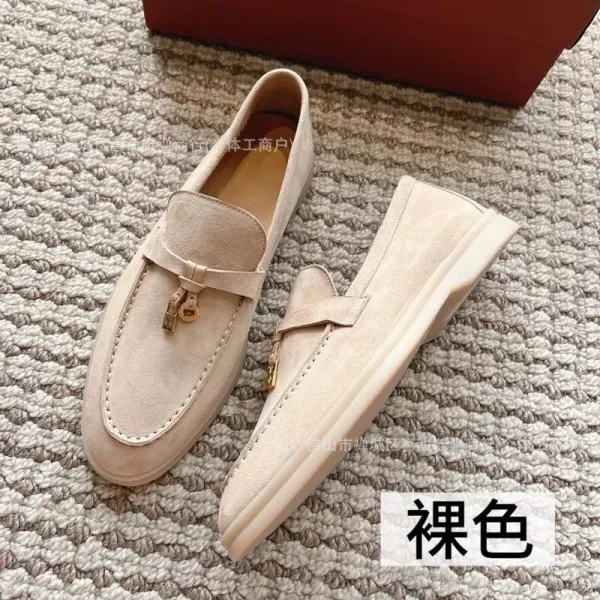 Design Loafer in Light Gray Suede with Tassel Detail Casual Shoes - 10
