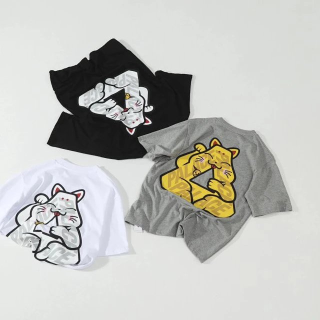 Design Maneki-neko Graphic T-Shirt Black - 6