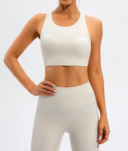 Design Cut-Out Back Sports Bra Black Activewear - 10