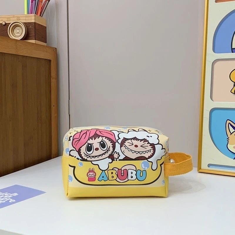 Design Abubu Cartoon Print Yellow Pouch Bag Clutches