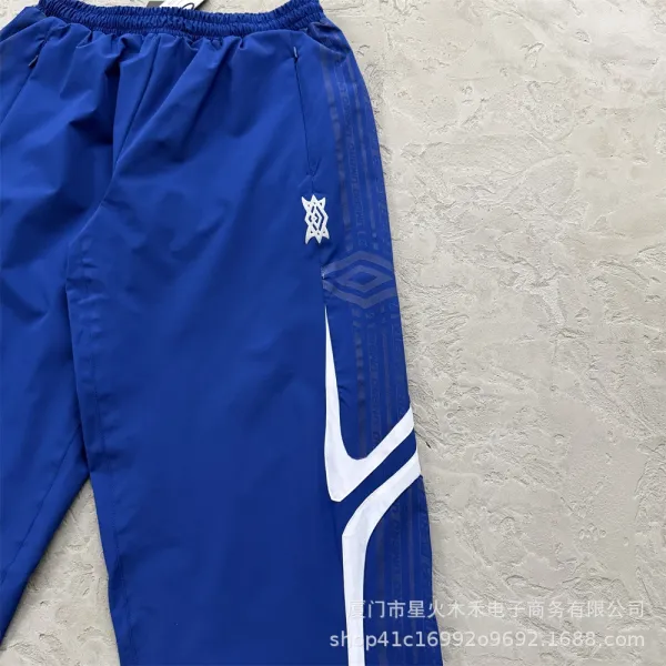 Umbro Windbreaker Jacket Royal Blue with White Stripes and Graphic Print - 24