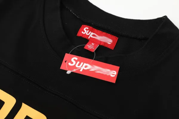 Supreme Football Jersey Black Gold Long-Sleeve Jersey - 20