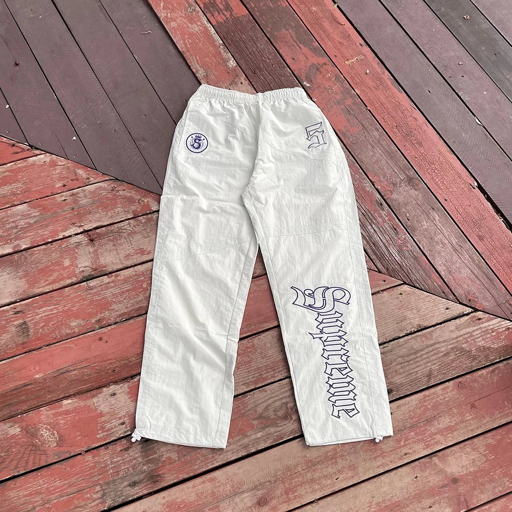 Supreme Gothic Script Track Pants White