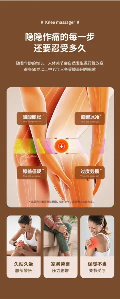Design Smart Knee Support Gray Electronic Therapy Brace - 11