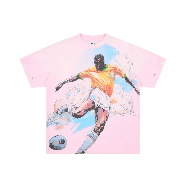 Design DUA A Football Legend Pink Graphic T-Shirt T-Shirts - 1